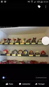 Série de 17 casques miniatures