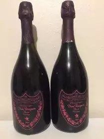 2 bout champagne rosé Dom Perignion 2004