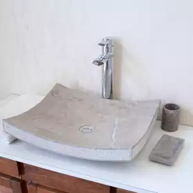Vasque en Marbre gris 'Timor', Lavabo