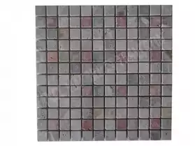 Travertin Silver/Red 2.3x2.3cm 1er Choix