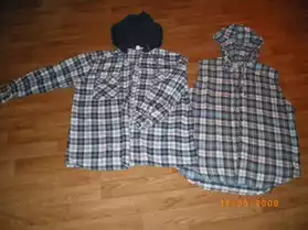 Lot de 2 chemises à capuche