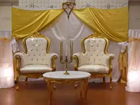 location trônes pour mariés,housse de chaise et na