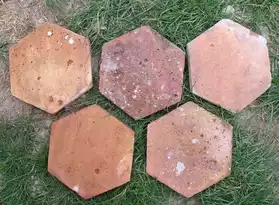 Tomette hexagonale ancienne 16 cm x 16