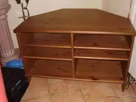 meuble tv en bois d'angle