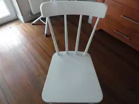 lot de 3 chaises en bois blanches
