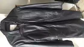 Manteau cuir noir