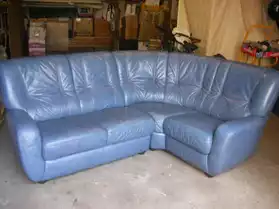 Canapé en cuir bleu: marque Longlife