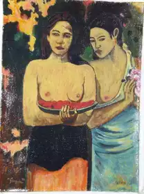 Copie d'après Gauguin:" Les Seins ..."