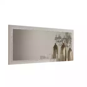 Miroir 140cm design ROMA blanc laqué ave