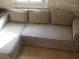 Canapé lit d'angle en tissu