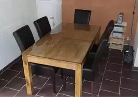 Table à manger en bois palissandre