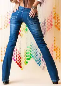Jeans Femme Bleu Boot Cut Évasé