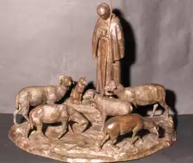 Jeanne d'Arc aux champs.bronze sculpture