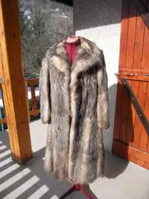 Manteau en Fourrure marmotte T36