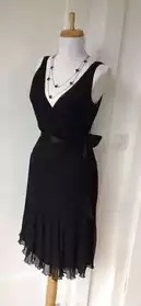 Robe Noir En Soie Diane Von Furstenberg