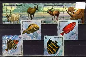 Lot de timbres oblitérés Burundi BU3155