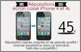 Réparation écran iPhone 4/4s Toulon etc