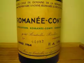 Superbe bouteille Romanée Conti 1964 DRC