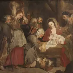 toile nativité 700 18ème siècle
