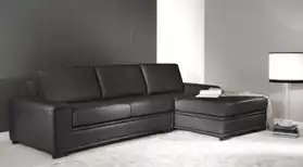 Canapé cuir d'angle à droite