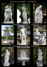 Statues,Fontaines,pierre reconstituée