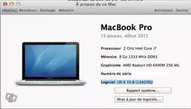 Mac Book Pro 15 Pouces Debut 2011