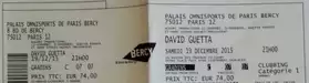 Vente 2 places concert David getta paris