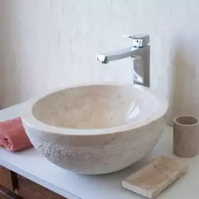 Vasque ronde en marbre -salle de bains