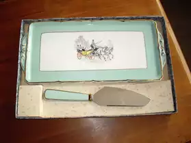Plat à Dessert (Bûches) + Couteau à dess