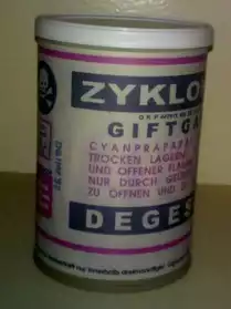 Zyklon B metal canister Giftgas WW2 WWII