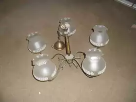 lustre 5 globes en verre