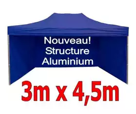 BARNUM PLIANT ALUMINIUM 3x4.5M BLEU + 4C