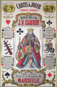 RARE - Affiche fin XIX cartes à jouer