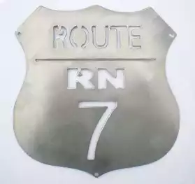 Plaque métal route rn 7