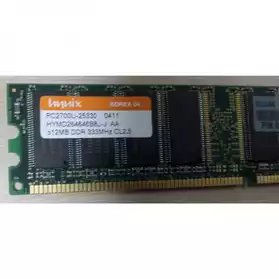 RAM 512MB DDR 333MHz CL2.5 PC2700U-25330