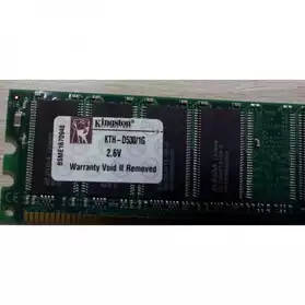 1 barette de RAM Kingston 1G KTH-D530 2.