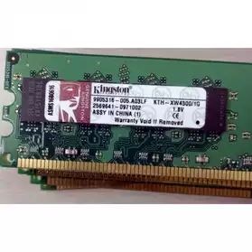 Barrette Mémoire Kingston 1Go DDR2 PC530