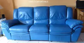 Canapé en cuir électrique 3 places