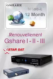 Abonnement G-share Starsat officiel