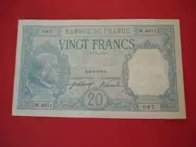 Billet 20 Francs BAYARD 29 juin 1918 éta
