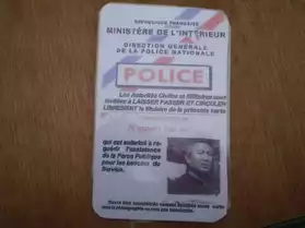 repro carte police commissaire VAN LOC