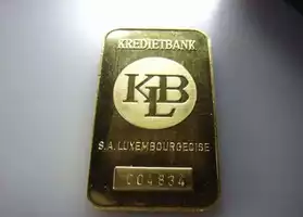 100 gramme lingot d'or KLB 999,9