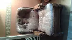 canape et fauteuils bois cuir