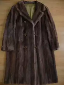Manteau en vison marron - Taille 42 -