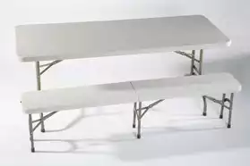 table et banc en polyéthylène 183x76