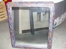 Miroir cadre bois peint