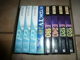 LOT 8 CASSETTES VIDEO VHS VIERGES NEUVE