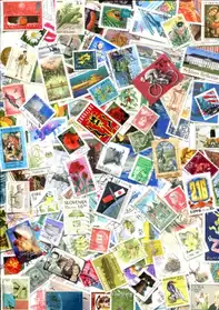 VRAC "MONDE" 200 Grs, envion 3500 timbre