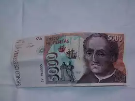 Billets de collection 5000 pesetas