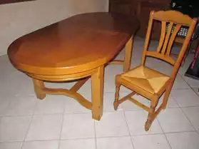 trés belle table et ses 6 chaises